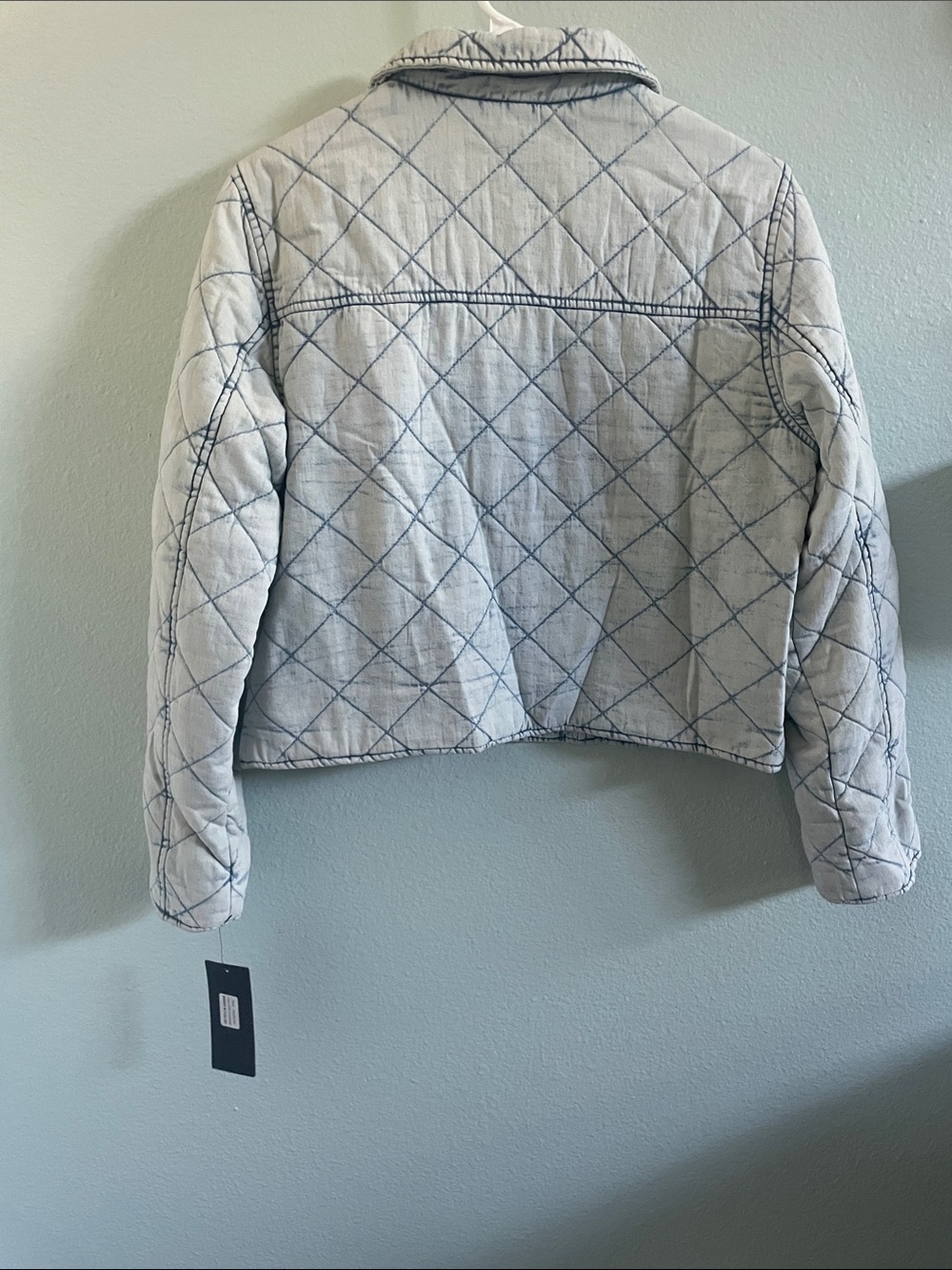 Marc New York Quilted Light Blue Denim Jacket - Picture 10 of 16